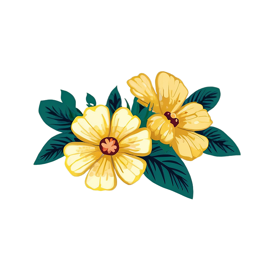 Yellow Flowers B PNG