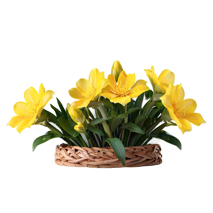 Yellow Flowers C PNG