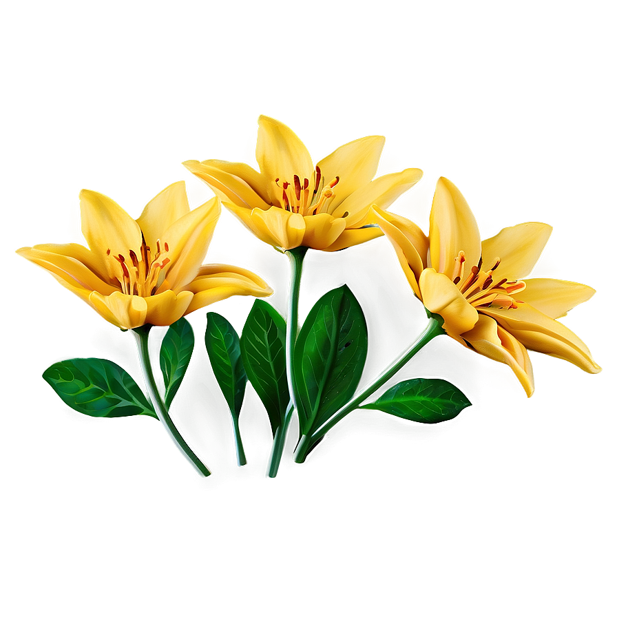 Yellow Flowers Png Wss PNG