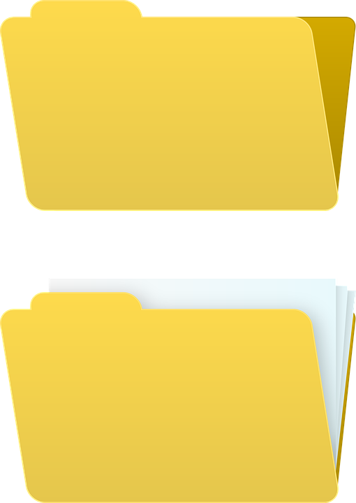 Yellow Folders Icon PNG