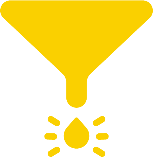Yellow Funnel Icon PNG