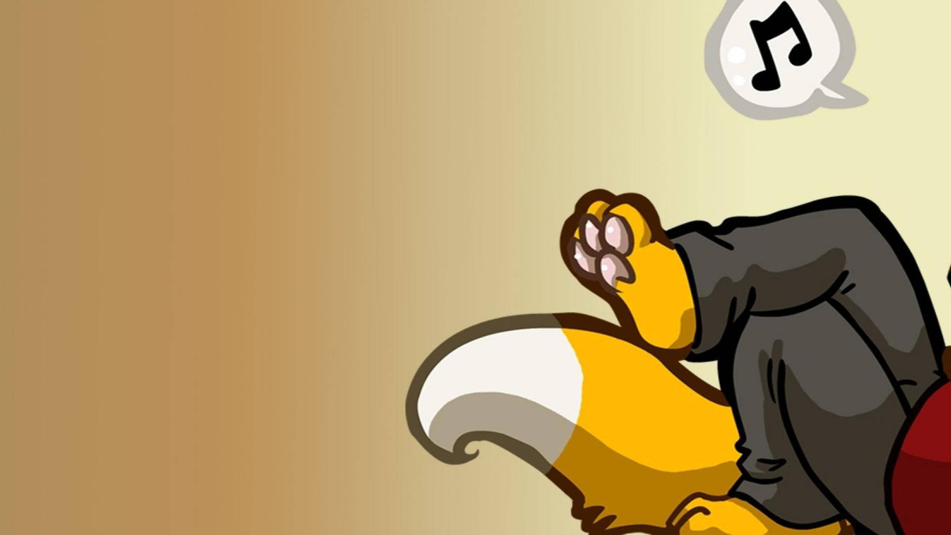 Yellow Furry Anthropomorphic Fox Background