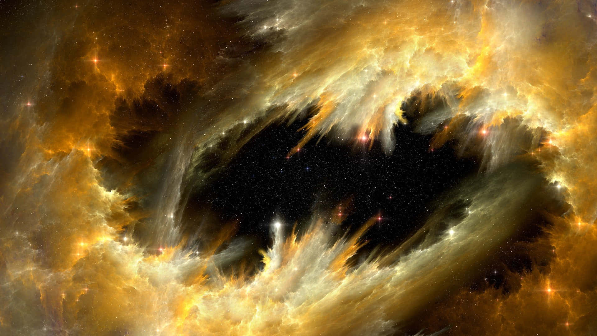 Yellow Galaxy's Enchanting Wonders Wallpaper