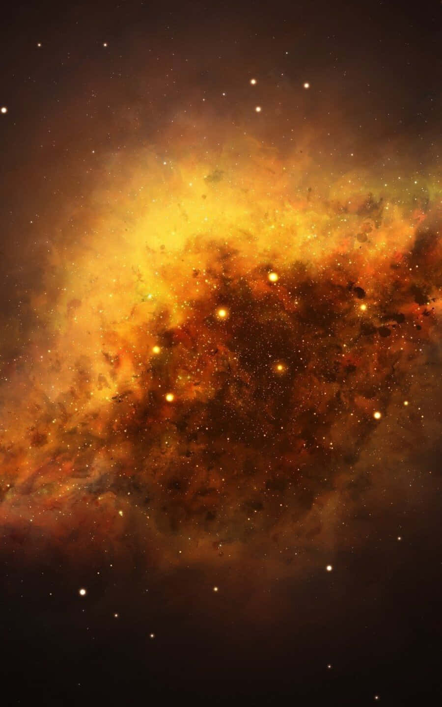 Mesmerizing Yellow Galaxy Wallpaper