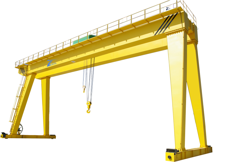 Yellow Gantry Crane PNG