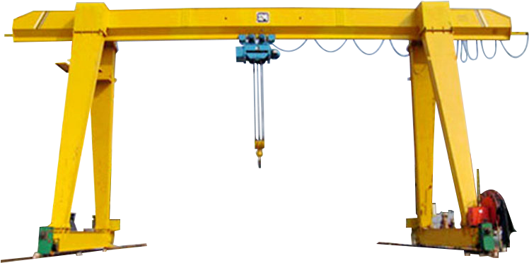 Yellow Gantry Crane PNG
