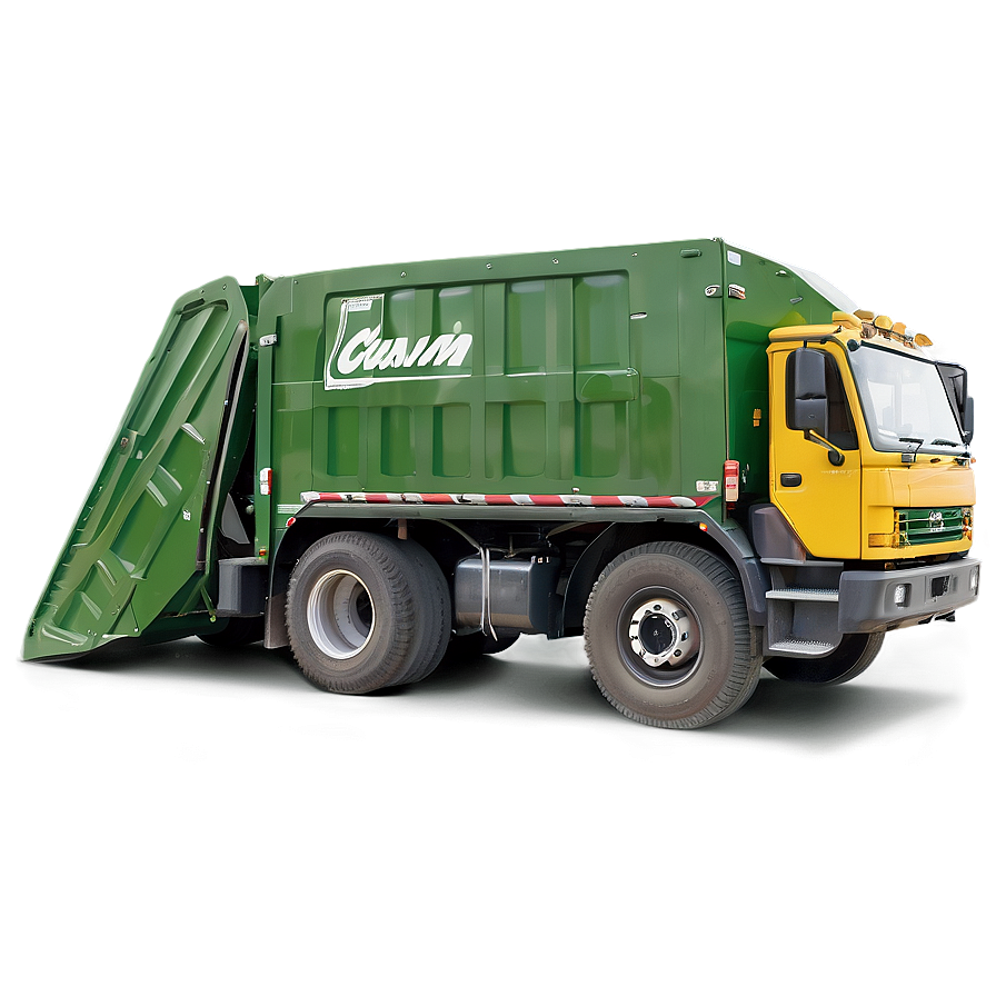 Yellow Garbage Truck Png 06202024 PNG