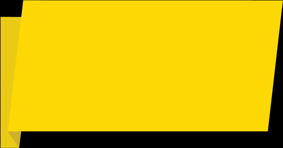 Yellow Geometric Banner Background PNG
