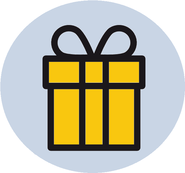Yellow Gift Box Icon PNG