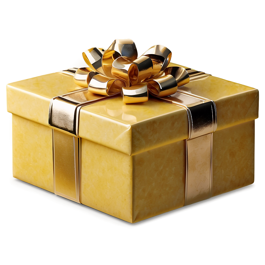 Yellow Gift Box Png 05252024 PNG