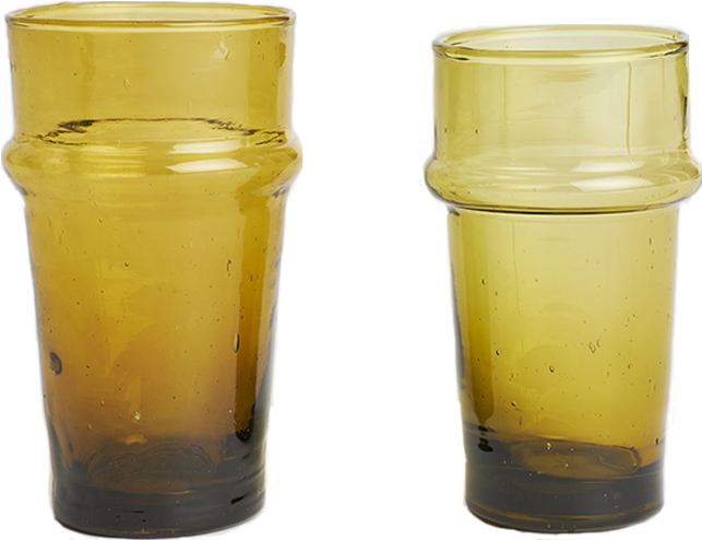 Yellow Glass Tumblers Transparent Background PNG