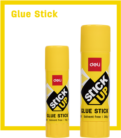 Yellow Glue Sticks Deli Brand PNG