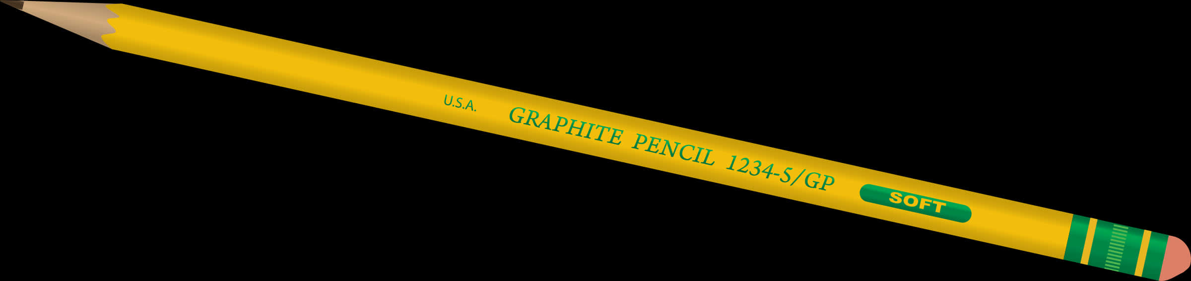 Yellow Graphite Pencil Soft Lead PNG