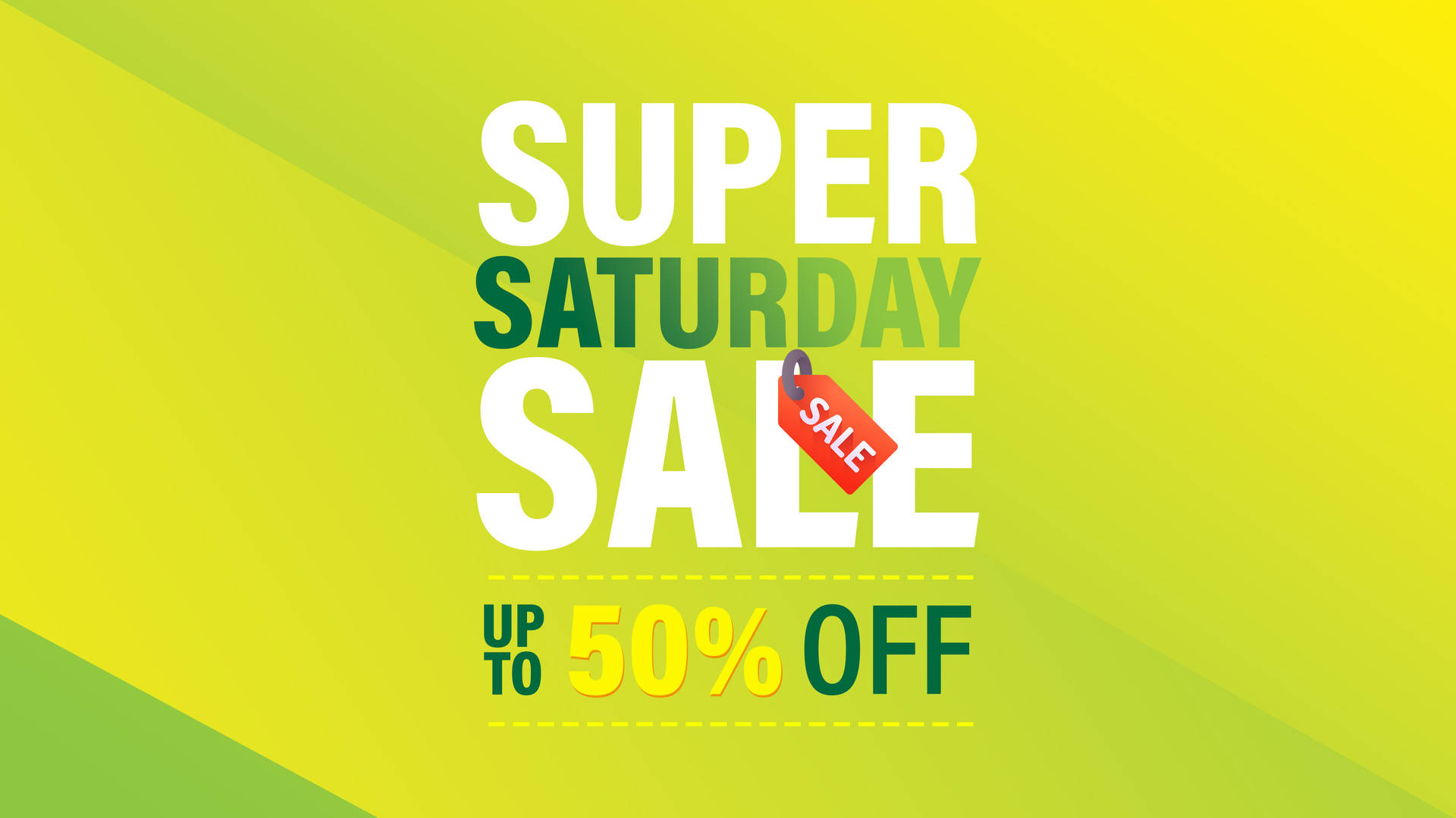 Yellow-green Super Saturday Sale Wallpaper