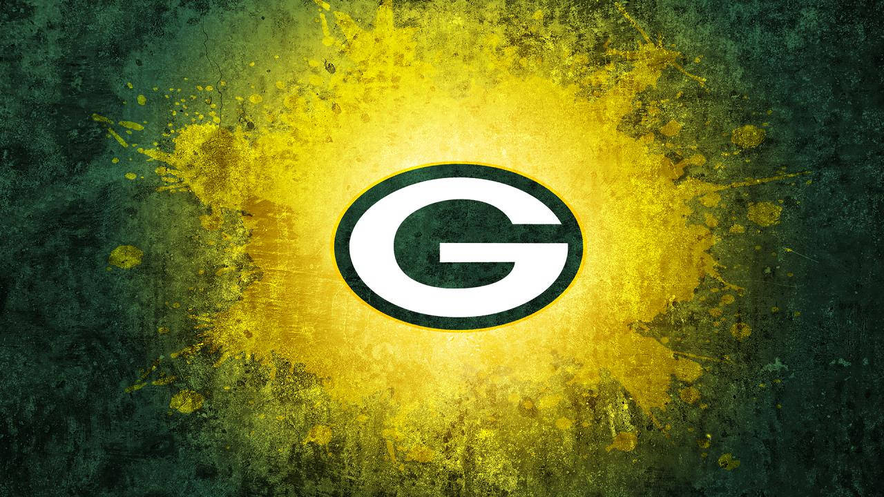 Logotipoamarelado E Desgastado Do Green Bay Packers. Papel de Parede
