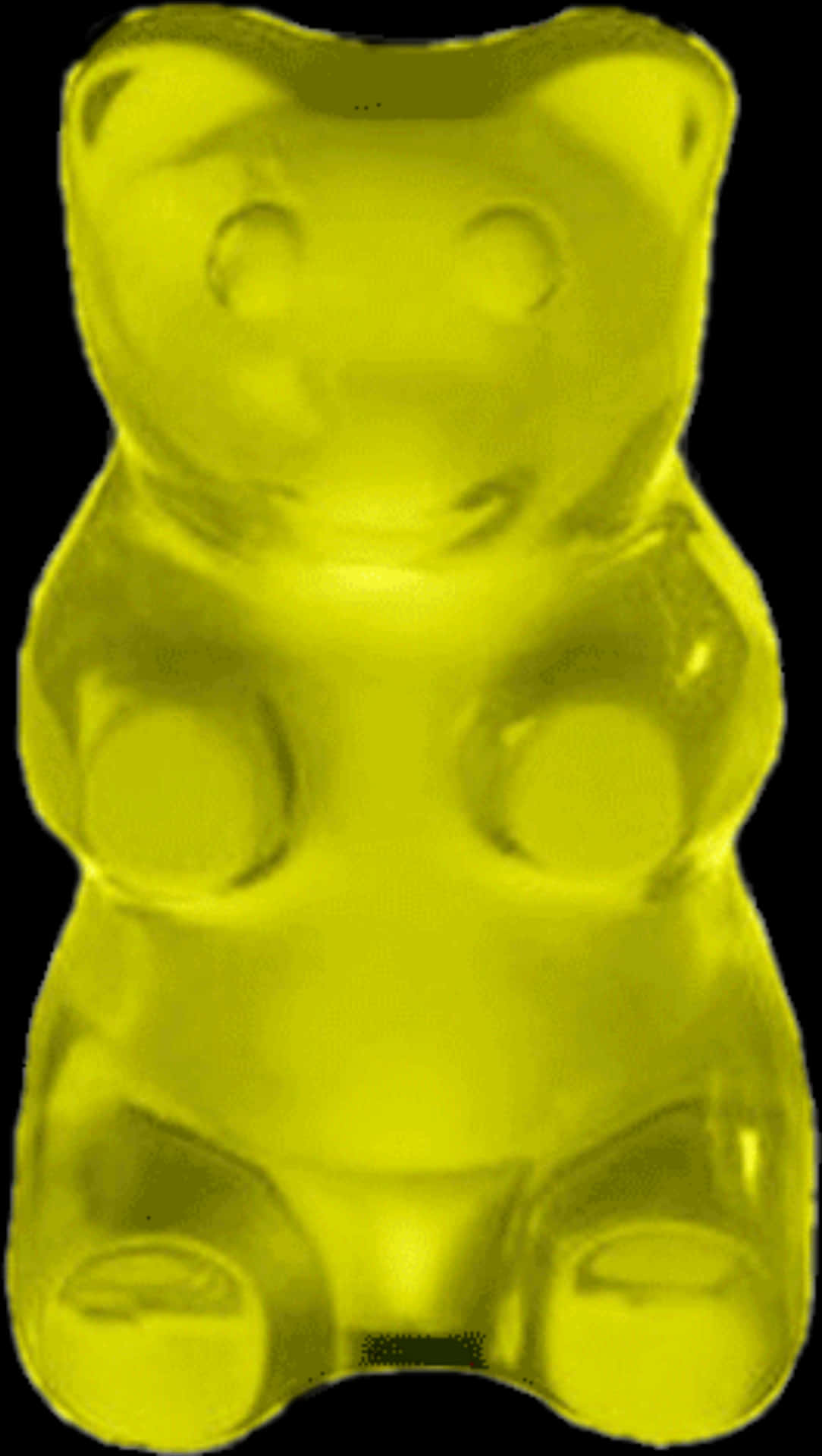Yellow Gummy Bear Shaped Object PNG