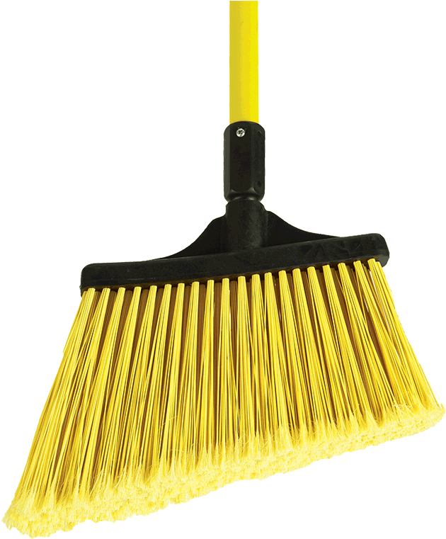 Yellow Handled Broom Closeup PNG