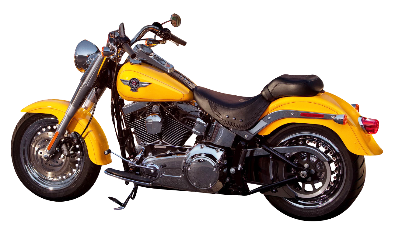 Yellow Harley Davidson Motorcycle PNG