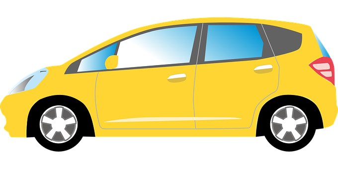 Yellow_ Hatchback_ Vector_ Graphic PNG