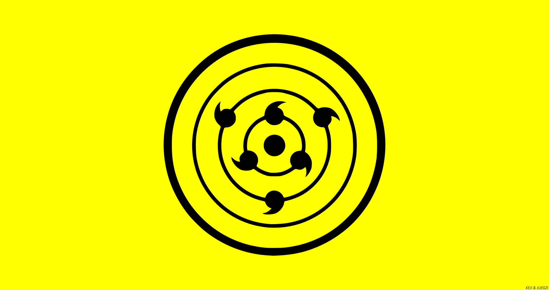 Yellow Hd Rinnegan Icon Background