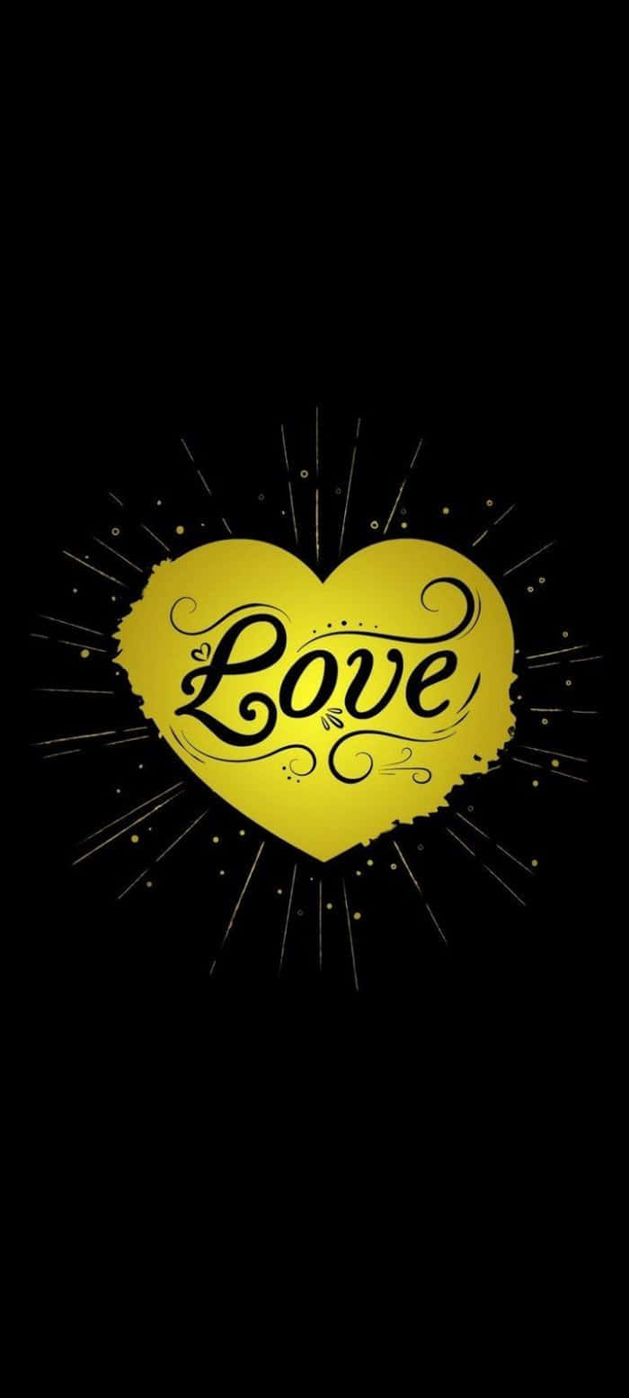 Symbol of Love - Vibrant Yellow Heart Wallpaper