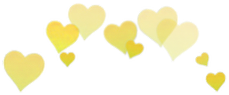 Yellow Heart Crown Overlay PNG