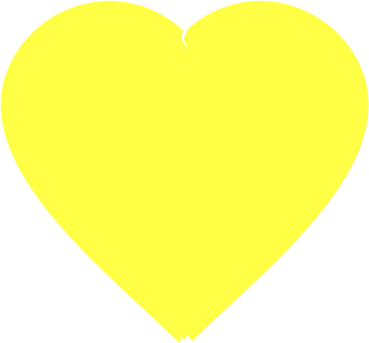 Yellow Heart Emoji Illustration PNG