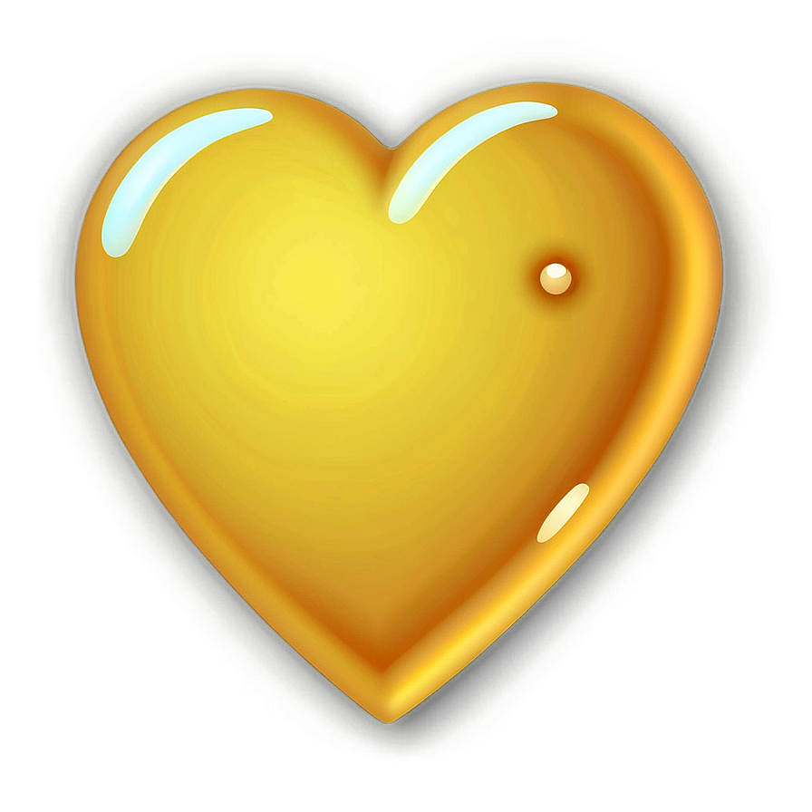 Yellow Heart Emoji Transparent Art Rcs16 PNG