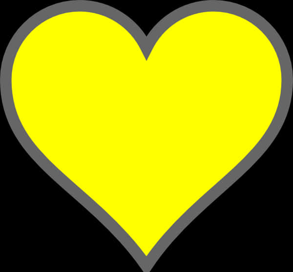 Yellow Heart Graphic PNG