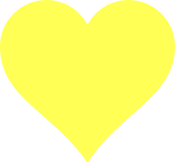 Yellow Heart Transparent Background PNG