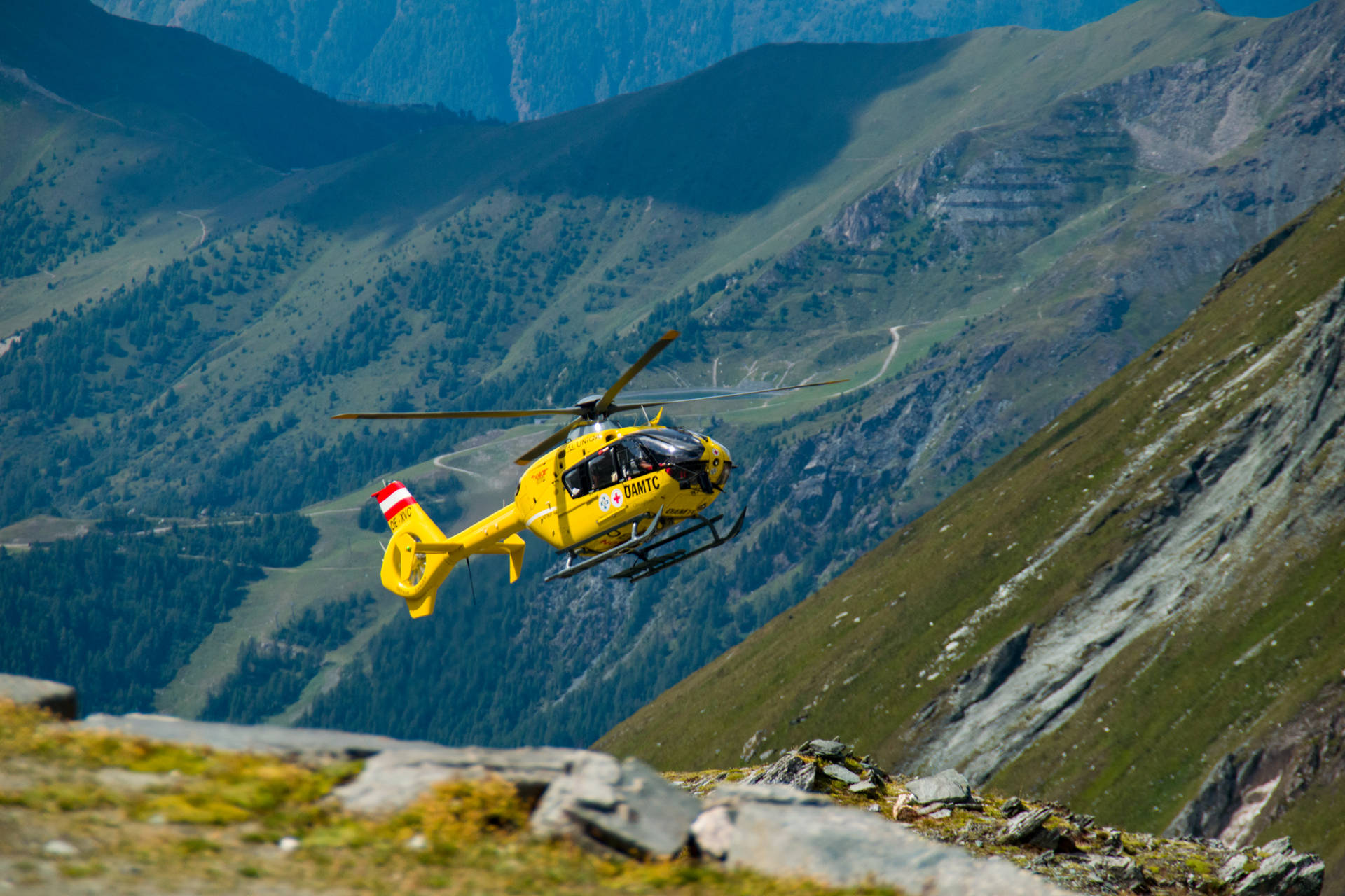 Yellow Helicopter 4k Wallpaper