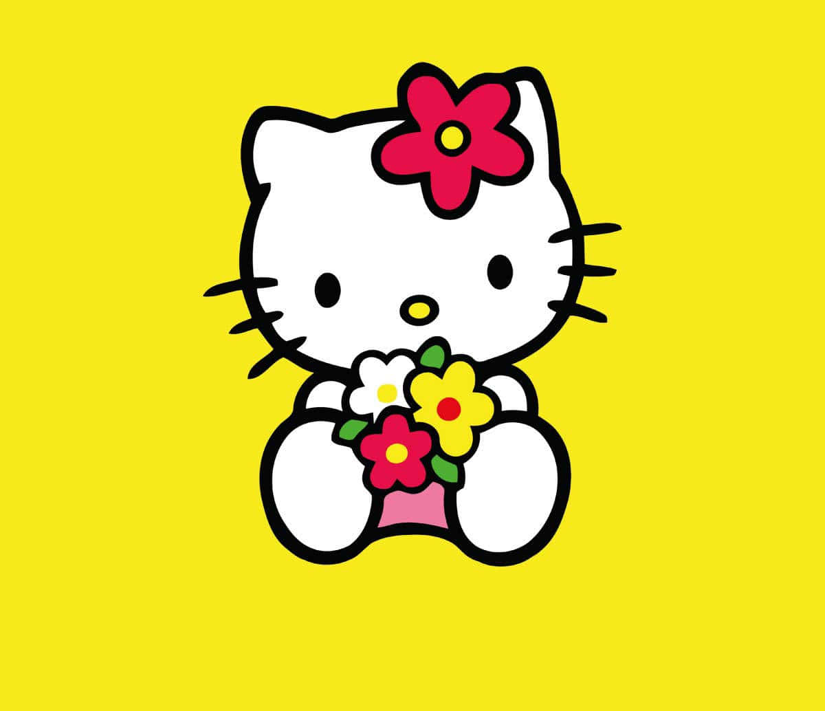 Yellow Hello Kitty Sanrio Pfp Wallpaper