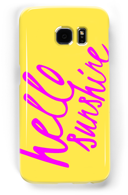 Yellow Hello Sunshine Phone Case PNG