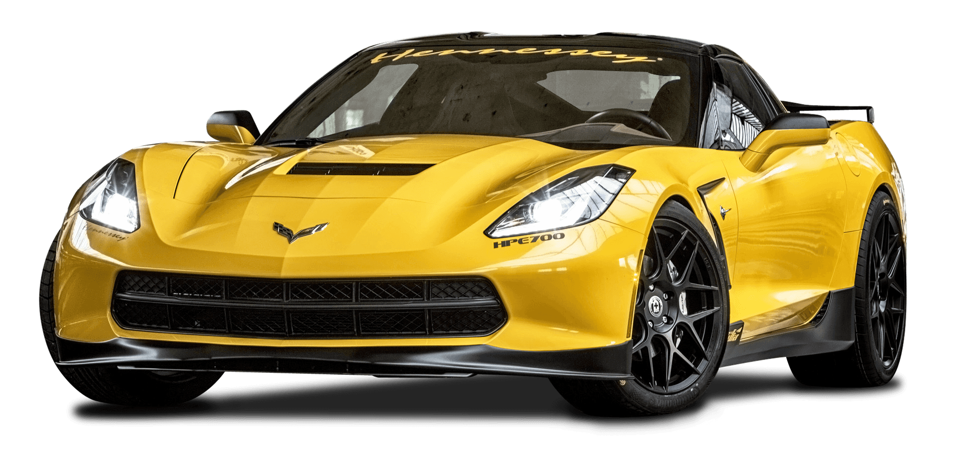 Yellow Hennessey Corvette H P E700 PNG