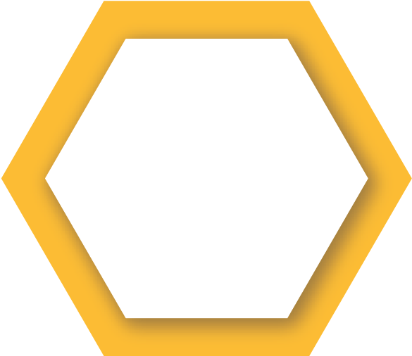 Yellow Hexagon Frameon Gray Background PNG