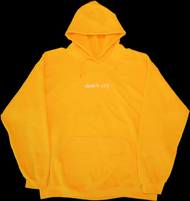 Yellow Hoodie Dont Cry PNG