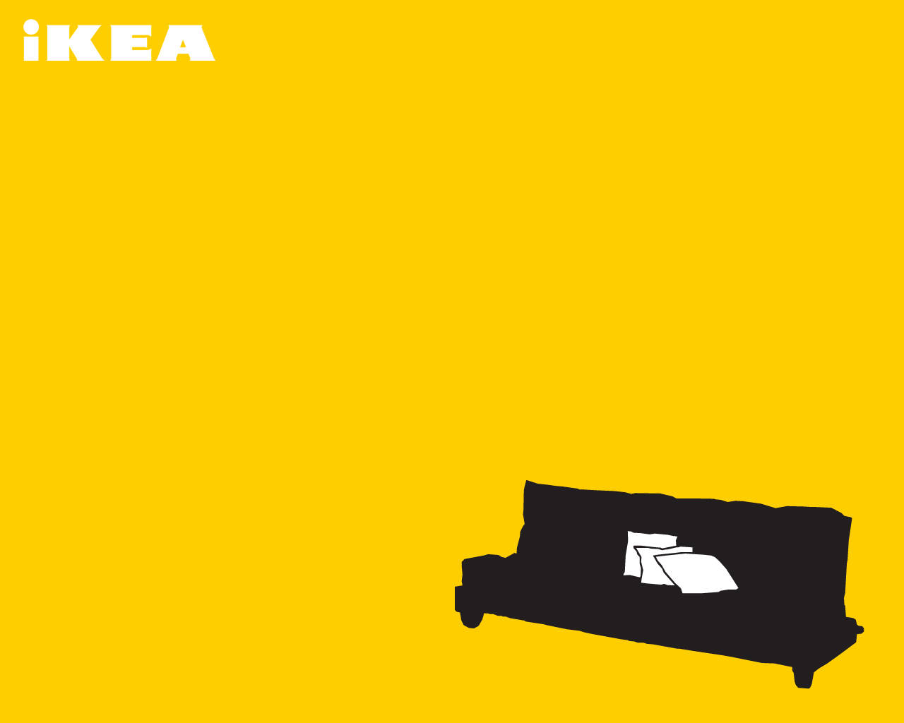 Gul IKEA Sofa-lignende mønster Wallpaper