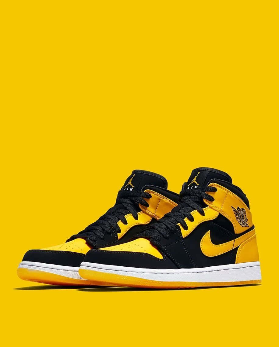 Yellow Jordan Sneakers For Men Wallpaper