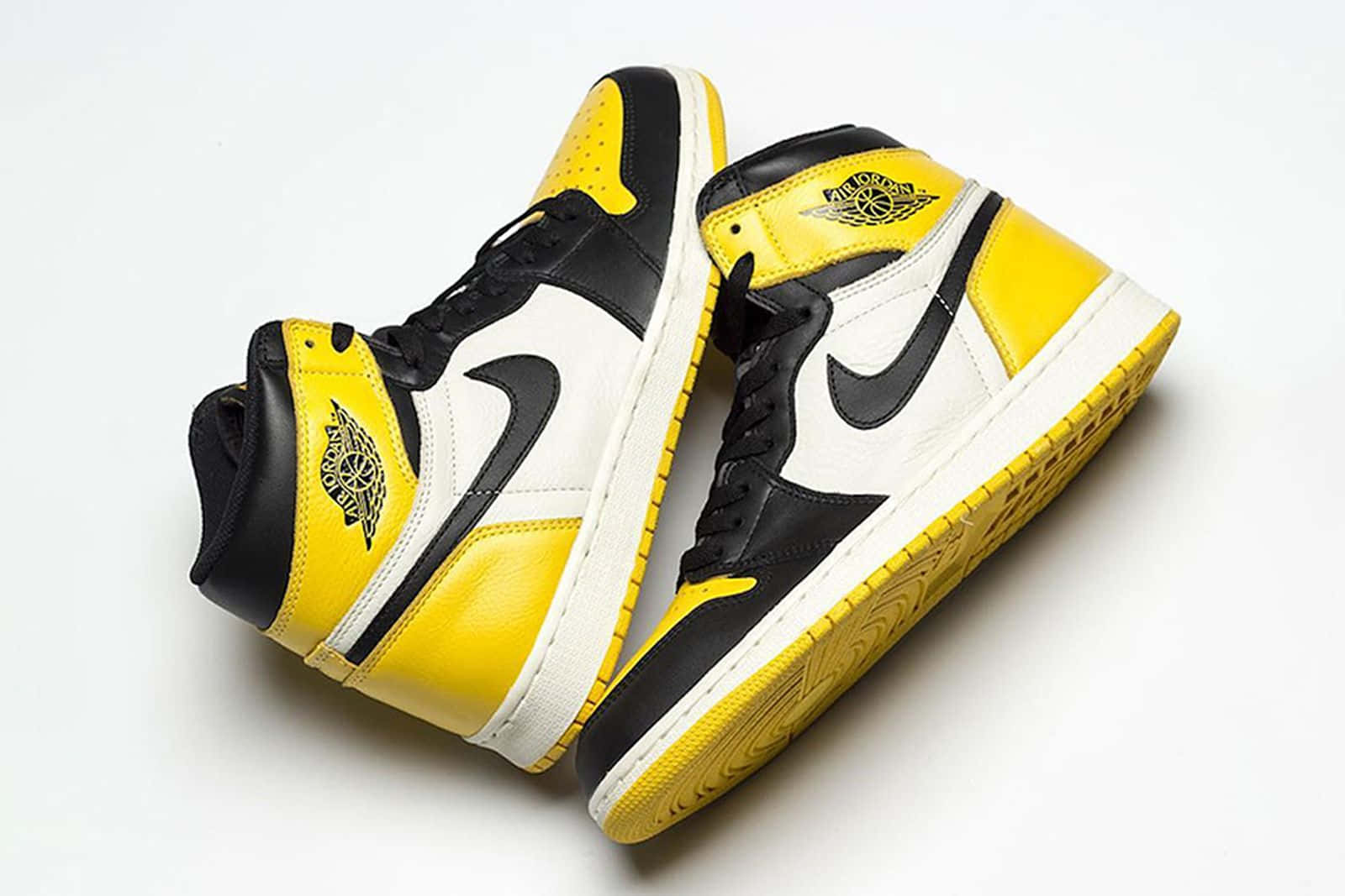 Nike Air Jordan 1 High Og 'black/yellow' Wallpaper