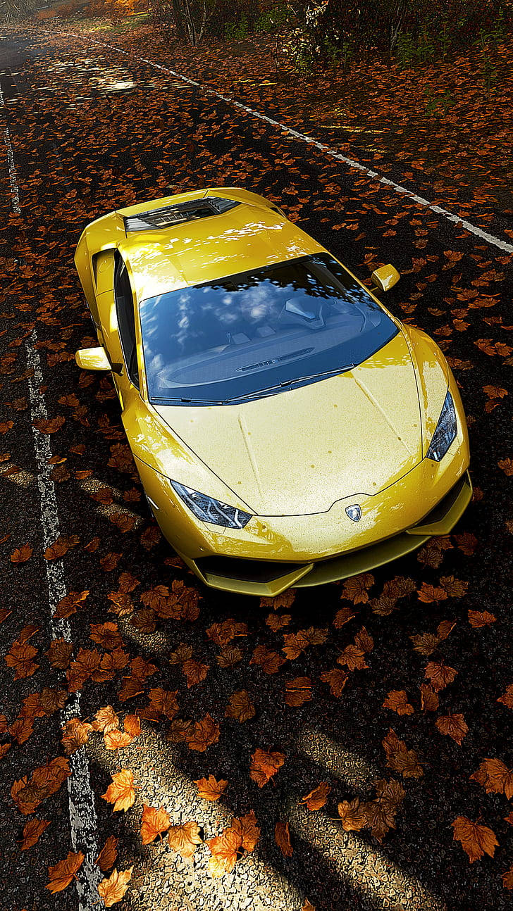 Yellow Lamborghini Forza Iphone Wallpaper