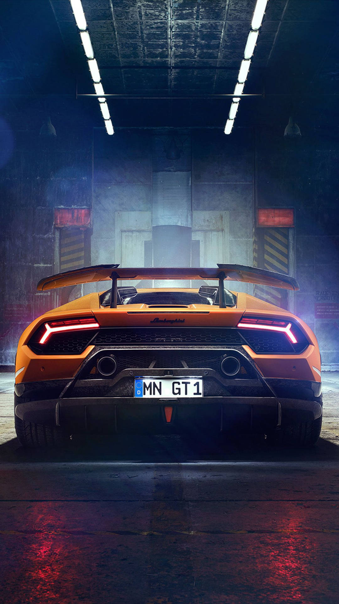 Yellow Lamborghini Huracan Car Iphone Background