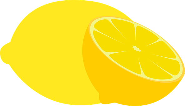 Download Yellow Lemonand Slice Vector | Wallpapers.com