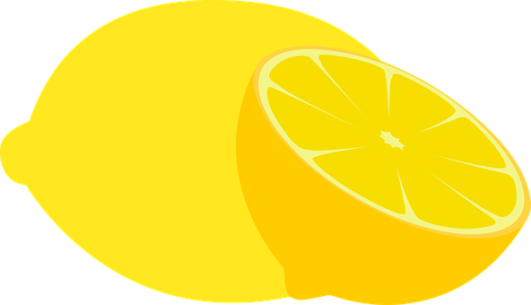 Yellow Lemonand Slice Vector PNG