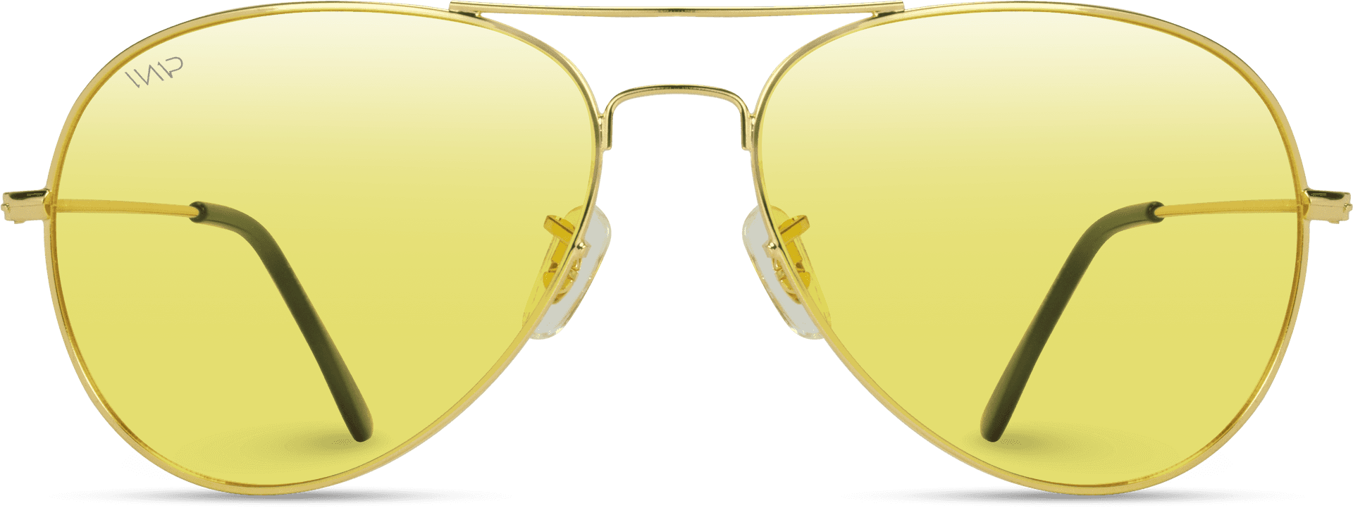 Yellow Lens Aviator Sunglasses PNG