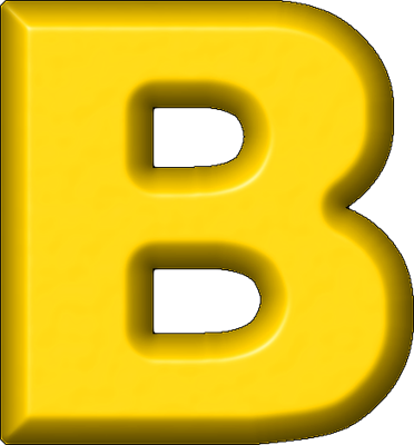 Yellow Letter B Graphic PNG