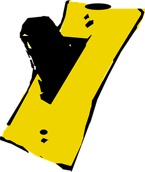 Yellow Letter Z Black Background PNG