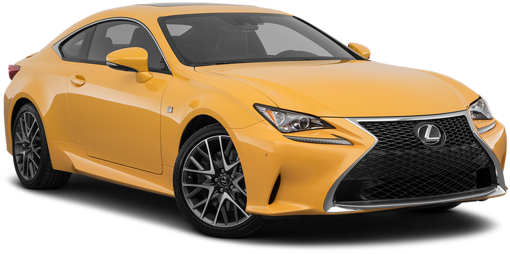 Yellow Lexus R C Coupe Side View PNG