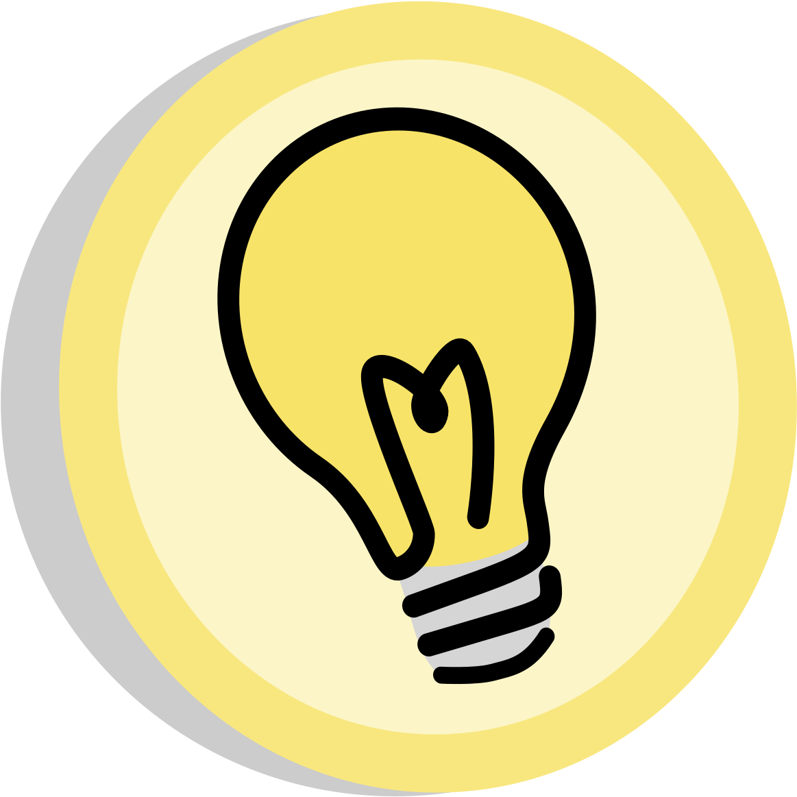 Yellow Lightbulb Graphic SVG