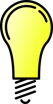 Yellow Lightbulb Icon SVG