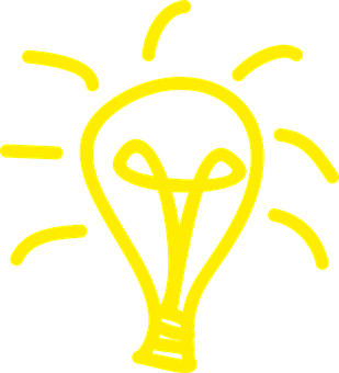 Yellow Lightbulb Illustration PNG